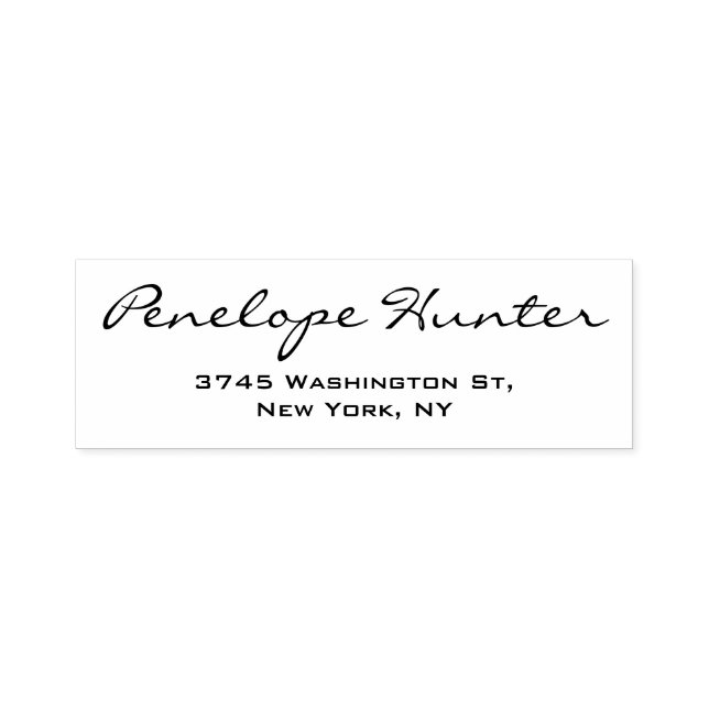 Elegant Stylish Trendy Modern Handwriting Script Self-inking Stamp (Design)