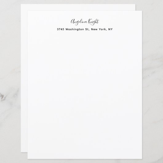 Elegant Stylish Trendy Unique Handwriting Script (Front/Back)