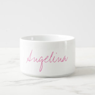 Elegant Stylish Trendy Unique Handwriting Script Bowl