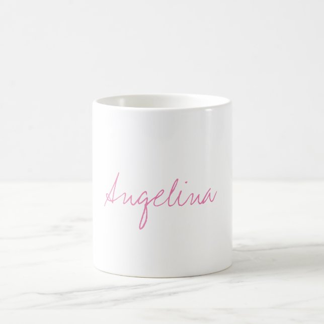 Elegant Stylish Trendy Unique Handwriting Script Coffee Mug (Center)