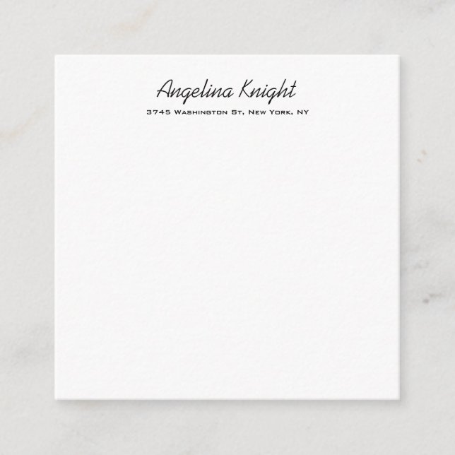 Elegant Stylish Trendy Unique Handwriting Script Enclosure Card (Front)