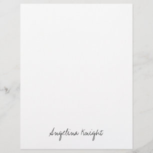 Elegant Stylish Trendy Unique Handwriting Script Letterhead