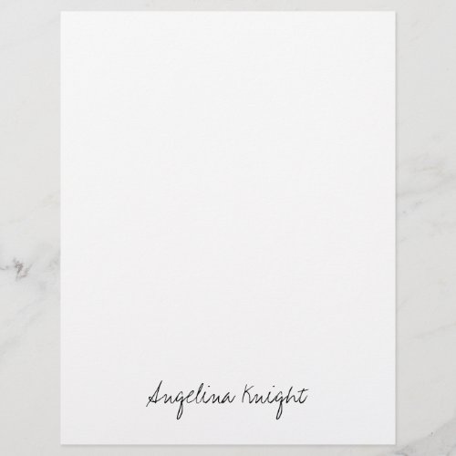 Elegant Stylish Trendy Unique Handwriting Script Letterhead