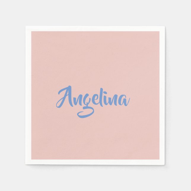 Elegant Stylish Trendy Unique Handwriting Script Napkins (Front)