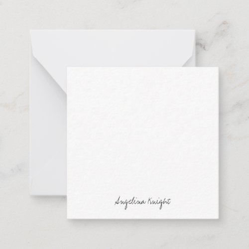 Elegant Stylish Trendy Unique Handwriting Script Note Card