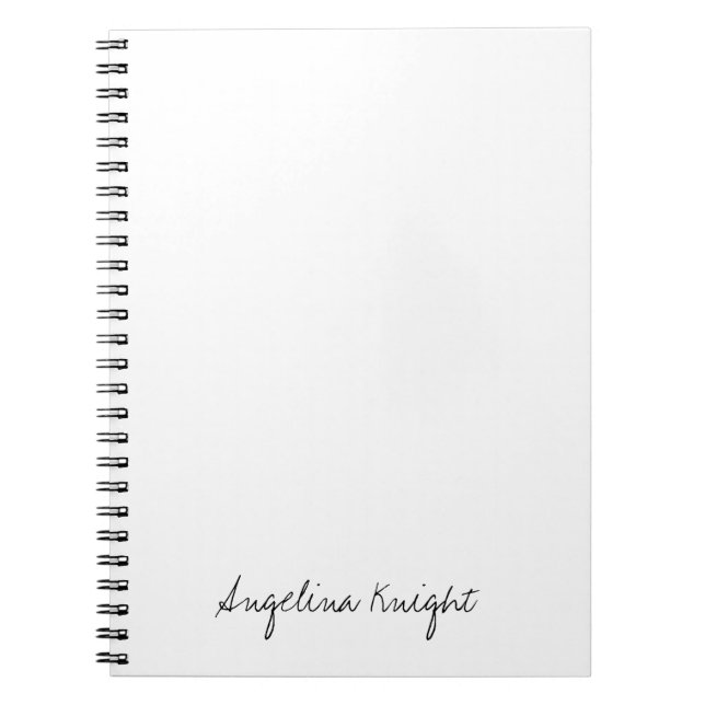 Elegant Stylish Trendy Unique Handwriting Script Notebook (Front)