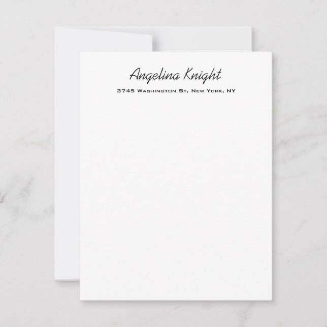 Elegant Stylish Trendy Unique Handwriting Script RSVP Card (Front)