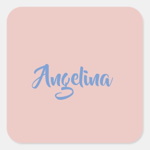 Elegant Stylish Trendy Unique Handwriting Script Square Sticker