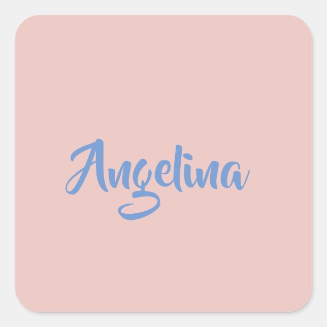 Elegant Stylish Trendy Unique Handwriting Script Square Sticker (Front)