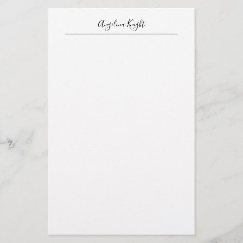 Elegant Stylish Trendy Unique Handwriting Script Stationery