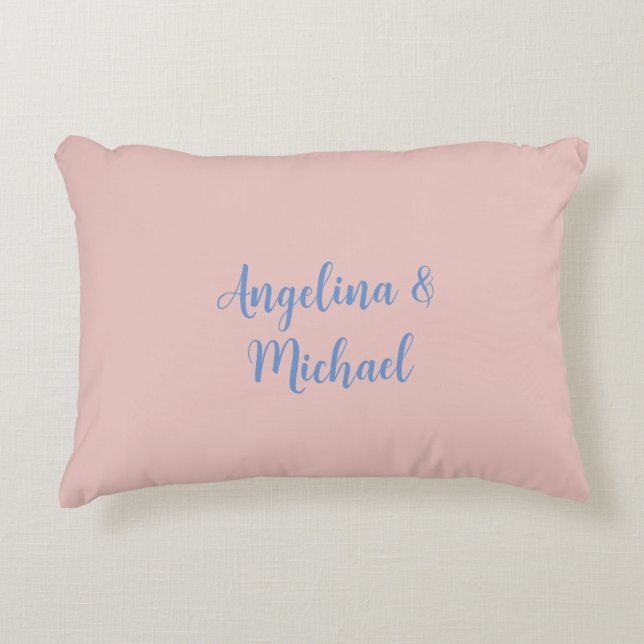 Elegant Stylish Trendy Unique Names Calligraphy Accent Pillow (Front)