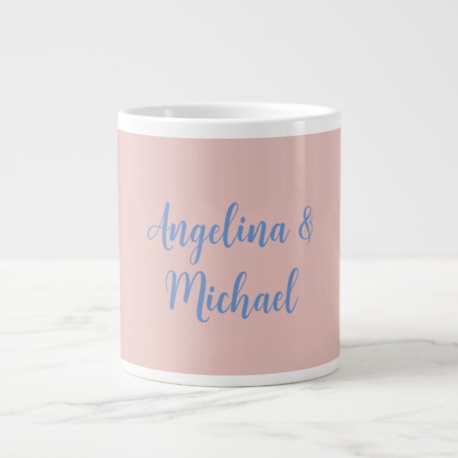 Elegant Stylish Trendy Unique Names Calligraphy Giant Coffee Mug (Front)
