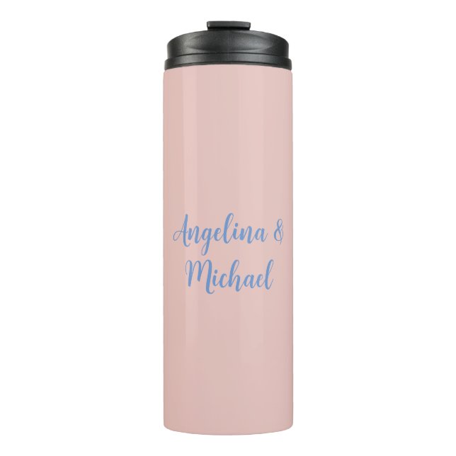 Elegant Stylish Trendy Unique Names Calligraphy Thermal Tumbler (Front)