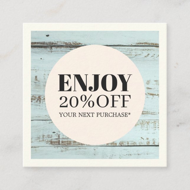 Elegant Stylish Turquoise Pastel Blue Coupon (Front)