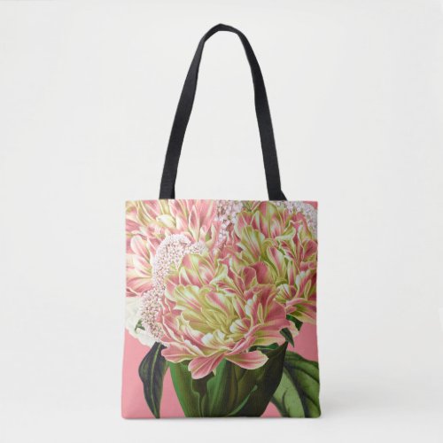 Elegant Stylish Vintage Botanical Floral Tote Bag