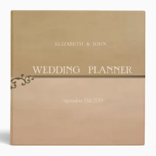 Elegant Stylish Vintage Wedding 3 Ring Binder
