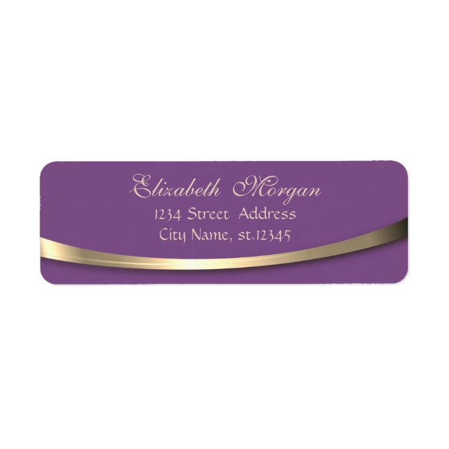 Elegant Stylish,Violet ,Gold Label (Front)