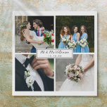 Elegant Stylish Wedding Photos Collage Faux Canvas Print<br><div class="desc">Personalize with your four favourite wedding photos,  name and special date to create a unique photo collage,  memory and gift. A lovely keepsake to treasure! Designed by Thisisnotme©</div>