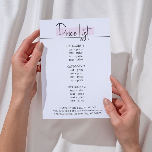 Elegant Stylish White Rose Beauty Menu Flyer (Creator Uploaded)