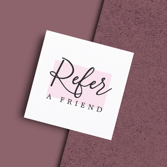 Elegant Stylish White Rose Salon Referral Card (Creator Uploaded)