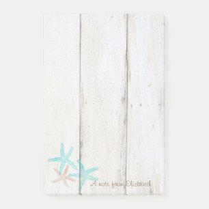 Elegant Stylish ,Wood Texture,Seastars Post-it Notes