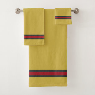Elegant Stylish Yellow Mustard Luxury Bath Towel Set