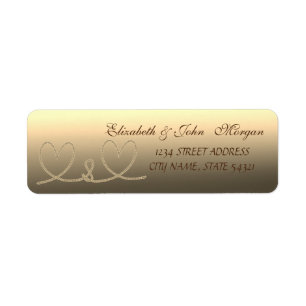 Elegant StylishRope Hearts Address Label