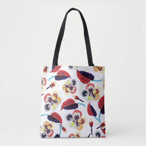 Elegant Stylized Hibiscus Flowers Ornament Tote Bag