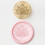 Elegant stylized lotus flower wax seal stamp<br><div class="desc">Wax seal stamp featuring an elegant,  stylized lotus flower.</div>