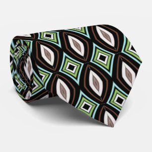 Elegant Subdued Red Green Blue Unique Pattern Neck Tie