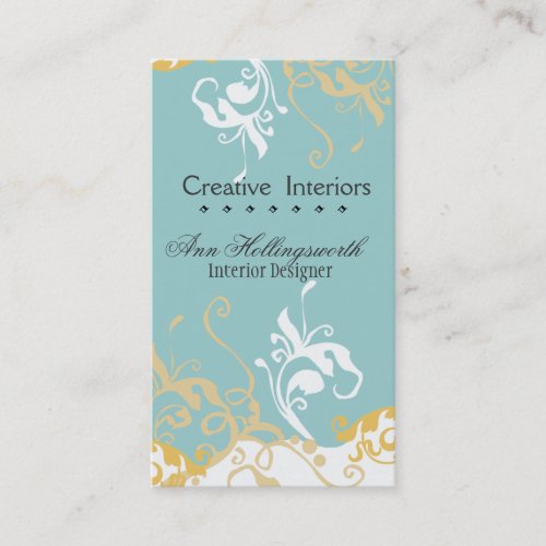 Creative Floral with Daylily Flower Business Cards