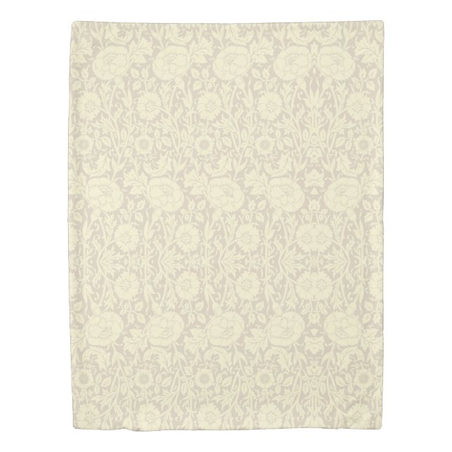 Elegant Subtle Beige Cream Floral Pattern Duvet Cover (Front)