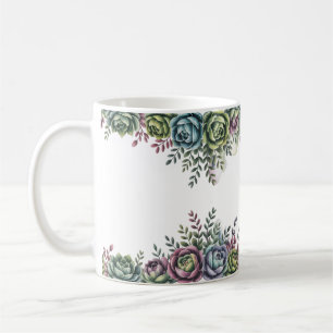 Elegant Succulent Art Coffee Mug