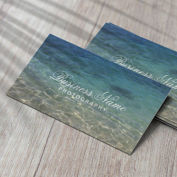 Elegant Summer Beach Photography Business Card by cardfactory at Zazzle