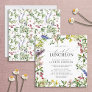 Elegant Summer Bridal Luncheon Floral Wildflower  Invitation