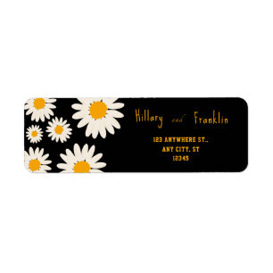 Elegant Summer Daisy Floral Romantic Personalized Label