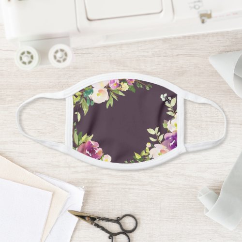 Elegant Summer Floral Frame Face Mask