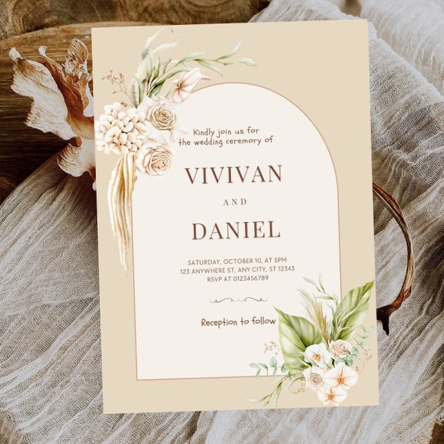 Elegant Summer Flowers Wedding Party Invitation (Creator Uploaded)