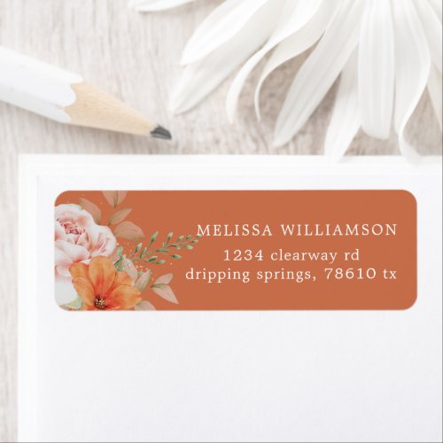 Elegant Summer Garden Floral Return Address Label