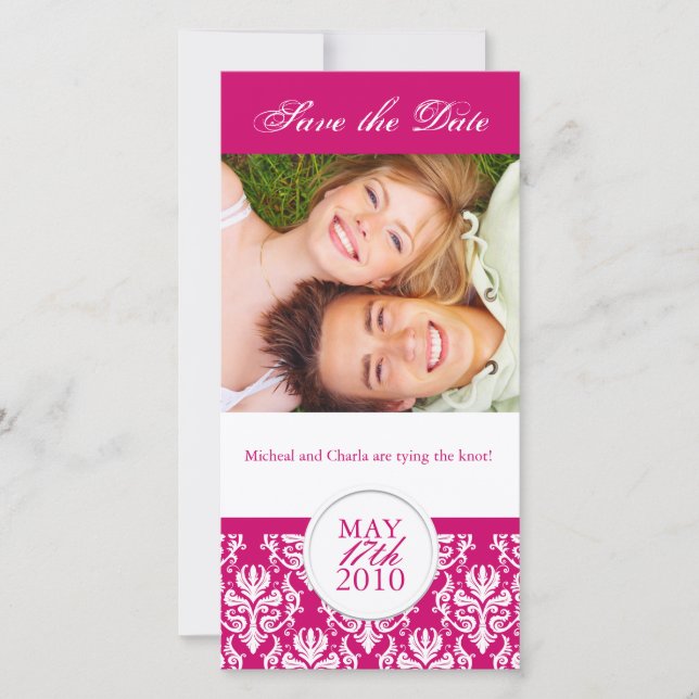 Elegant Summer Save the Date Photocard (Front)