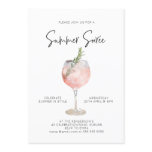 Elegant Summer Soiree Drinks Cocktail Party Pink Invitation Elegant Summer Soiree Drinks Cocktail Party Pink Invitation