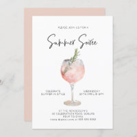 Elegant Summer Soiree Drinks Cocktail Party Pink