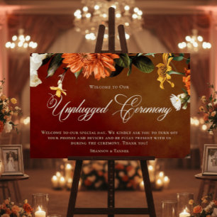 Elegant Summer Sunset Floral Wedding Unplugged Foam Board