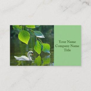 Elegant Summer Swan Business Card
