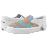 elegant summer tropical colorful pineapple pattern Slip-On sneakers