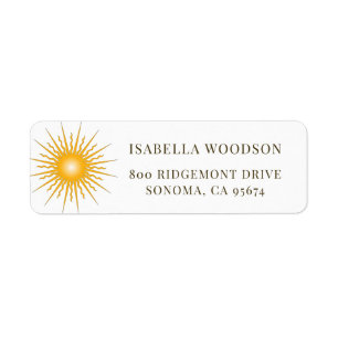 Elegant Sun And Rays Label