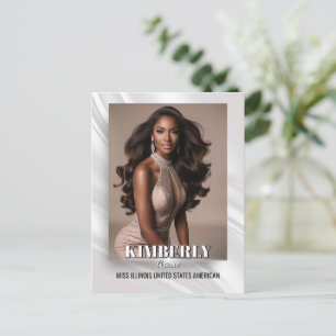 Elegant Sunburst Pageant Promo Postcard
