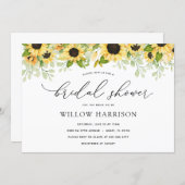 Elegant Sunflower Bridal Shower Invitation (Front/Back)