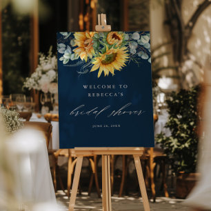 Elegant Sunflower Bridal Shower Welcome Foam Board