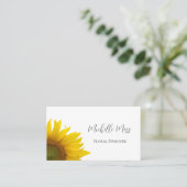Elegant Sunflower Country Floral  Business Card (Standing Front)